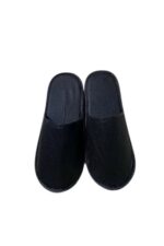 tek kat havlu terlik siyah 2